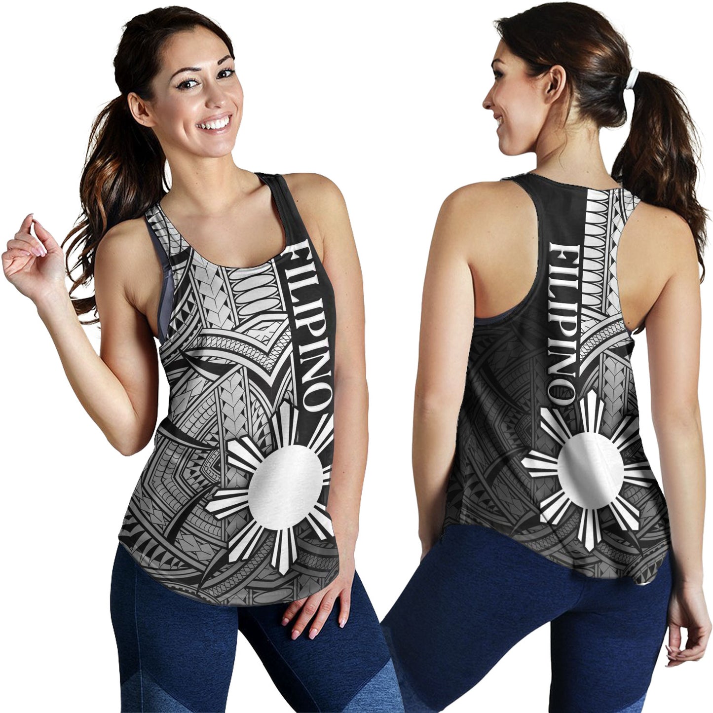 Philippines Filipinos Women Tank Cool Filipino Tribal Tatau Style