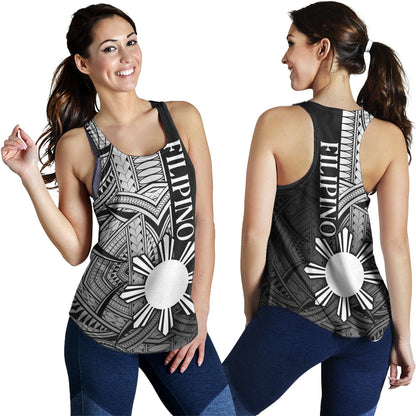 Philippines Filipinos Women Tank Cool Filipino Tribal Tatau Style