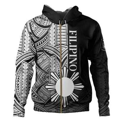 Philippines Filipinos Hoodie Cool Filipino Tribal Tatau Style