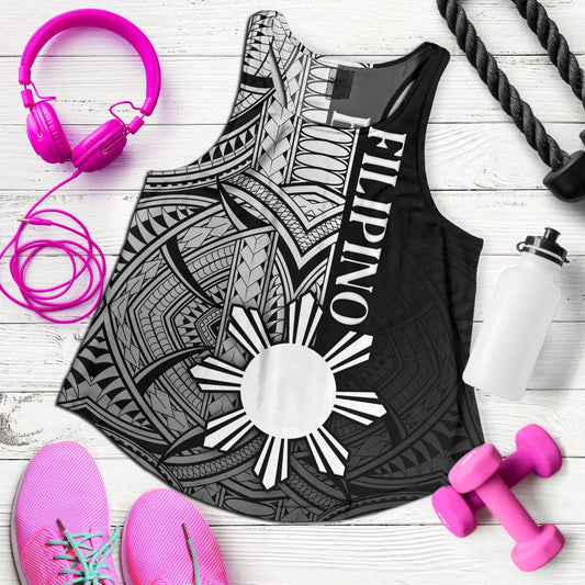 Philippines Filipinos Women Tank Cool Filipino Tribal Tatau Style