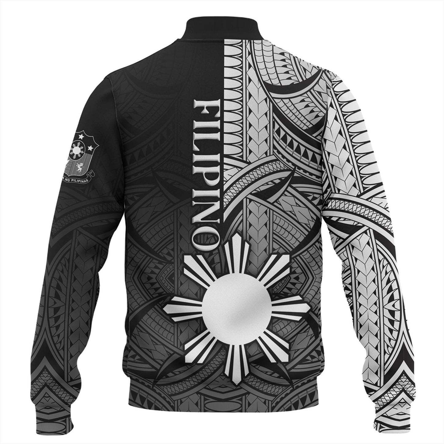 Philippines Filipinos Baseball Jacket Cool Filipino Tribal Tatau Style