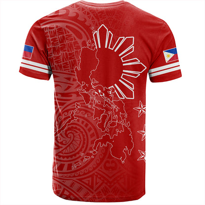 Philippines T-Shirt Lauhala Half Concept Red