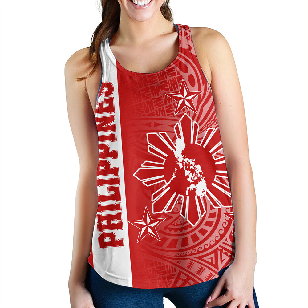 Philippines Women Tank Lauhala Half Concept Red