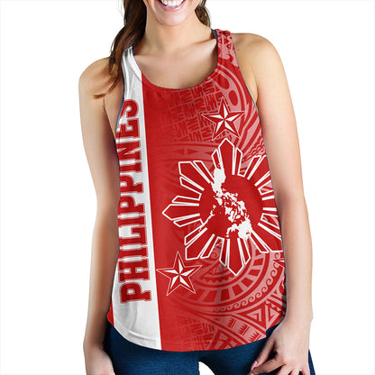 Philippines Women Tank Lauhala Half Concept Red