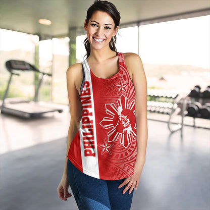 Philippines Women Tank Lauhala Half Concept Red