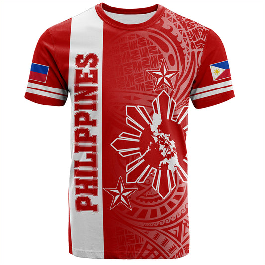 Philippines T-Shirt Lauhala Half Concept Red