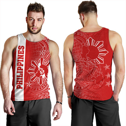 Philippines Tank Top Lauhala Half Concept Red