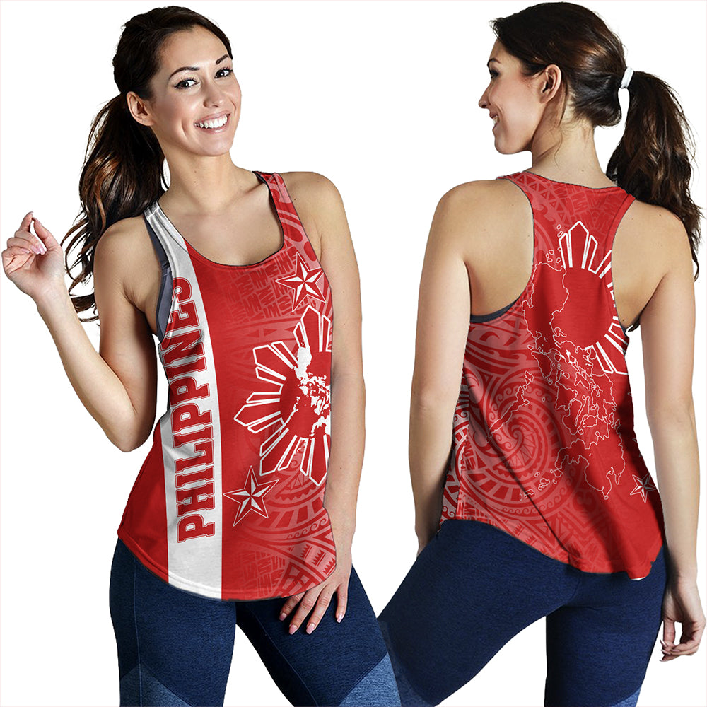 Philippines Women Tank Lauhala Half Concept Red