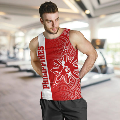 Philippines Tank Top Lauhala Half Concept Red