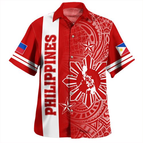 Philippines Hawaiian Shirt Tribal Sun In My Heart Gold