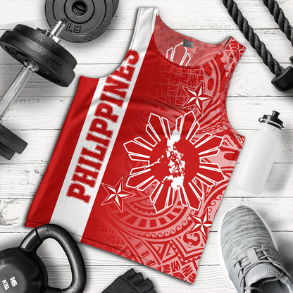 Philippines Tank Top Lauhala Half Concept Red