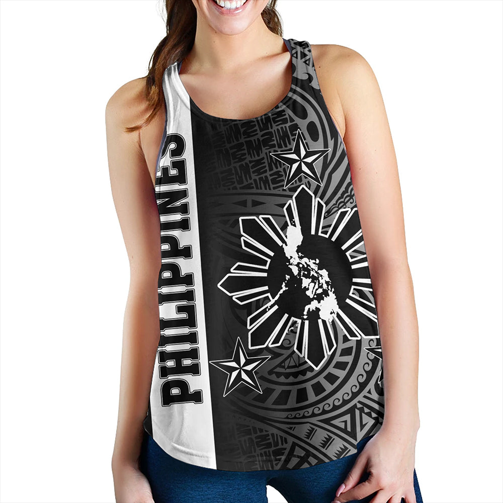 Philippines Women Tank Lauhala Half Concept Black