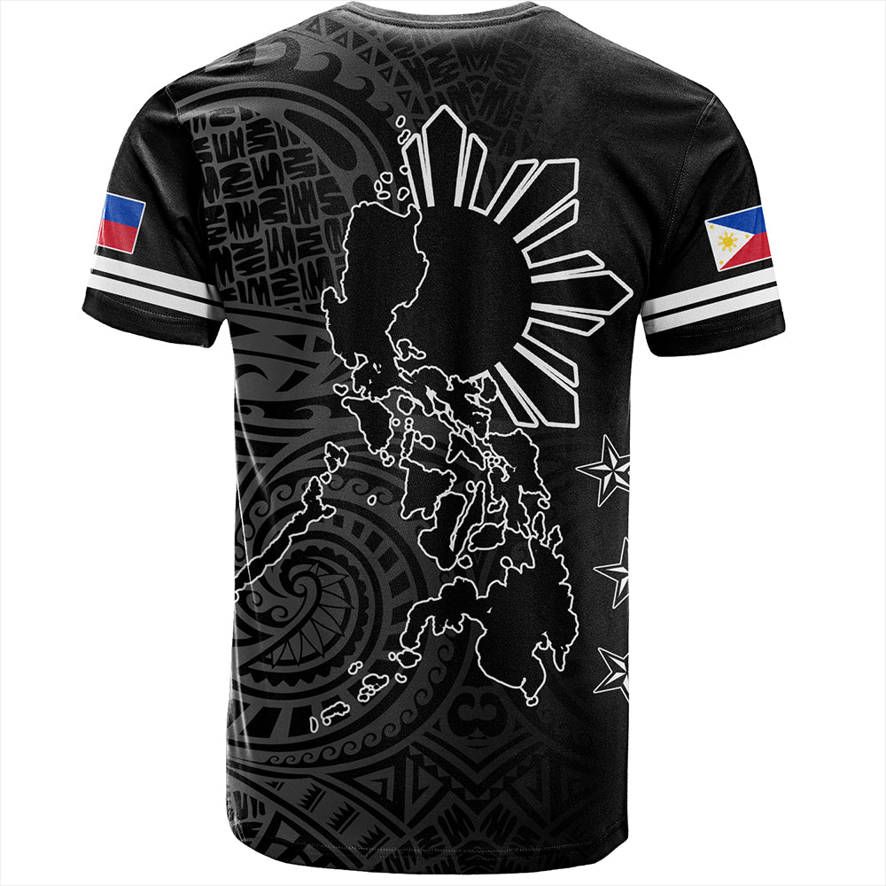 Philippines T-Shirt Lauhala Half Concept Black