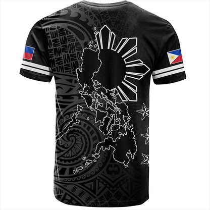Philippines T-Shirt Lauhala Half Concept Black