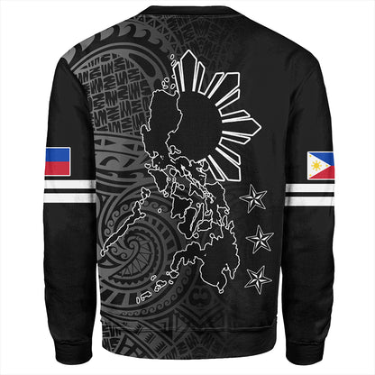 Philippines Sweatshirt Lauhala Half Concept Black