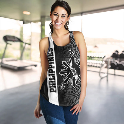 Philippines Women Tank Lauhala Half Concept Black