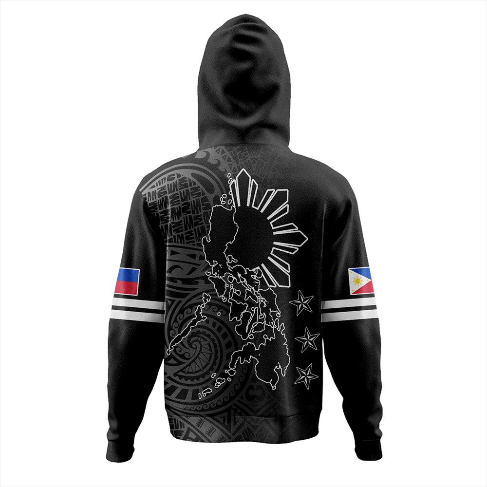 Philippines Hoodie Lauhala Half Concept Black