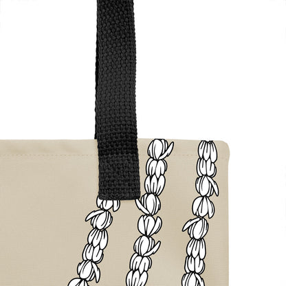 Hawaii Tote Bag Pikake Floral lei