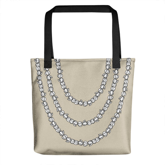 Hawaii Tote Bag Pikake Floral lei