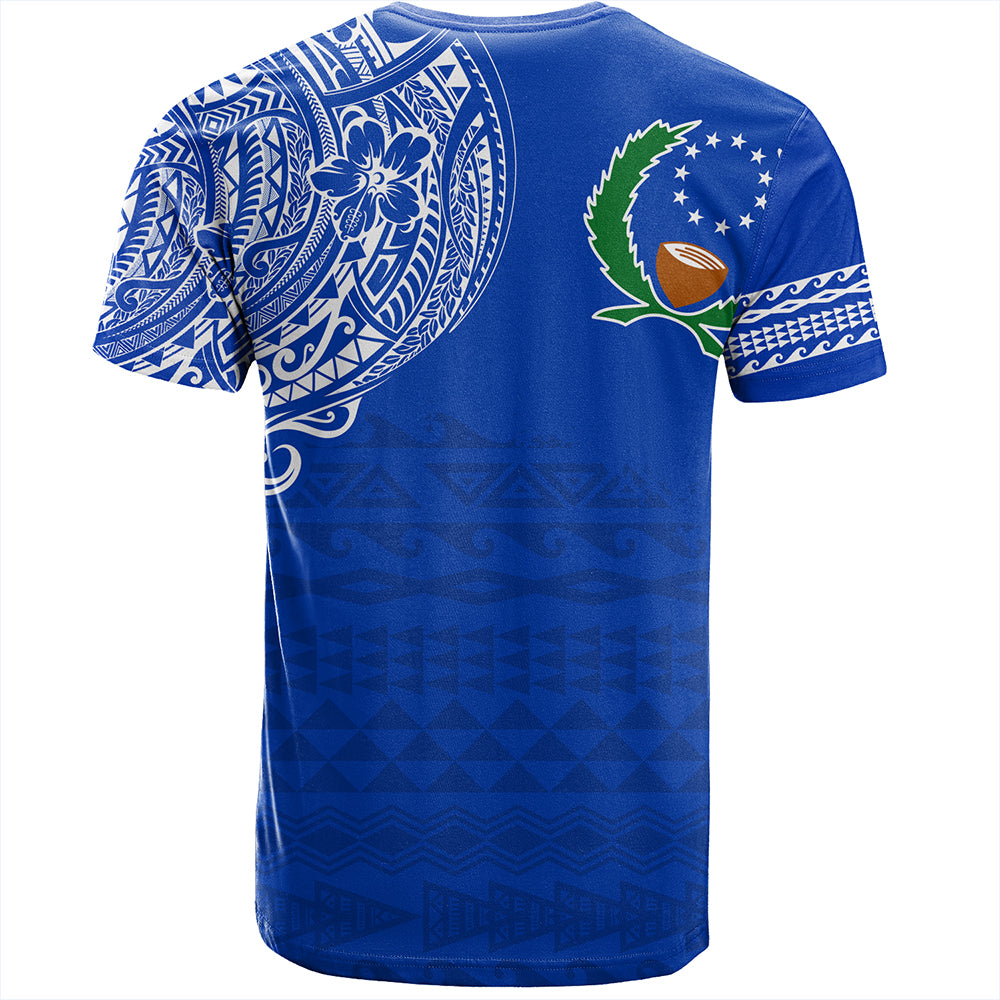 Pohnpei State T-Shirt Polynesian Flag With Coat Of Arms