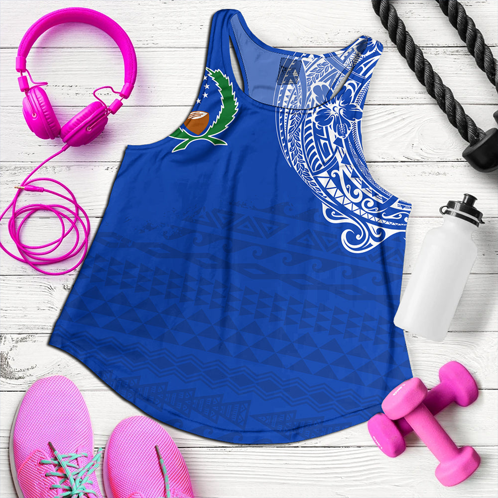 Pohnpei State Women Tank Polynesian Flag With Coat Of Arms