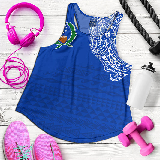 Pohnpei State Women Tank Polynesian Flag With Coat Of Arms