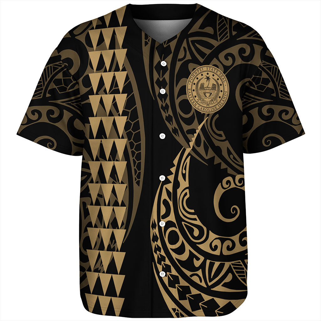 Pohnpei State Baseball Shirt Kakau Style Ver.1