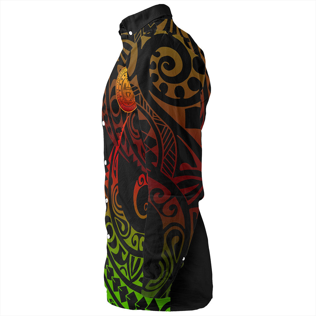 Pohnpei State Long Sleeve Shirt Kakau Style