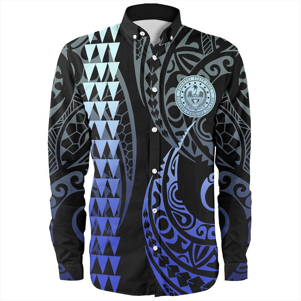 Pohnpei State Long Sleeve Shirt Kakau Style