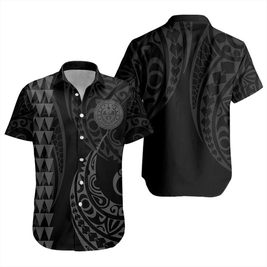 Pohnpei State Short Sleeve Shirt Kakau Style