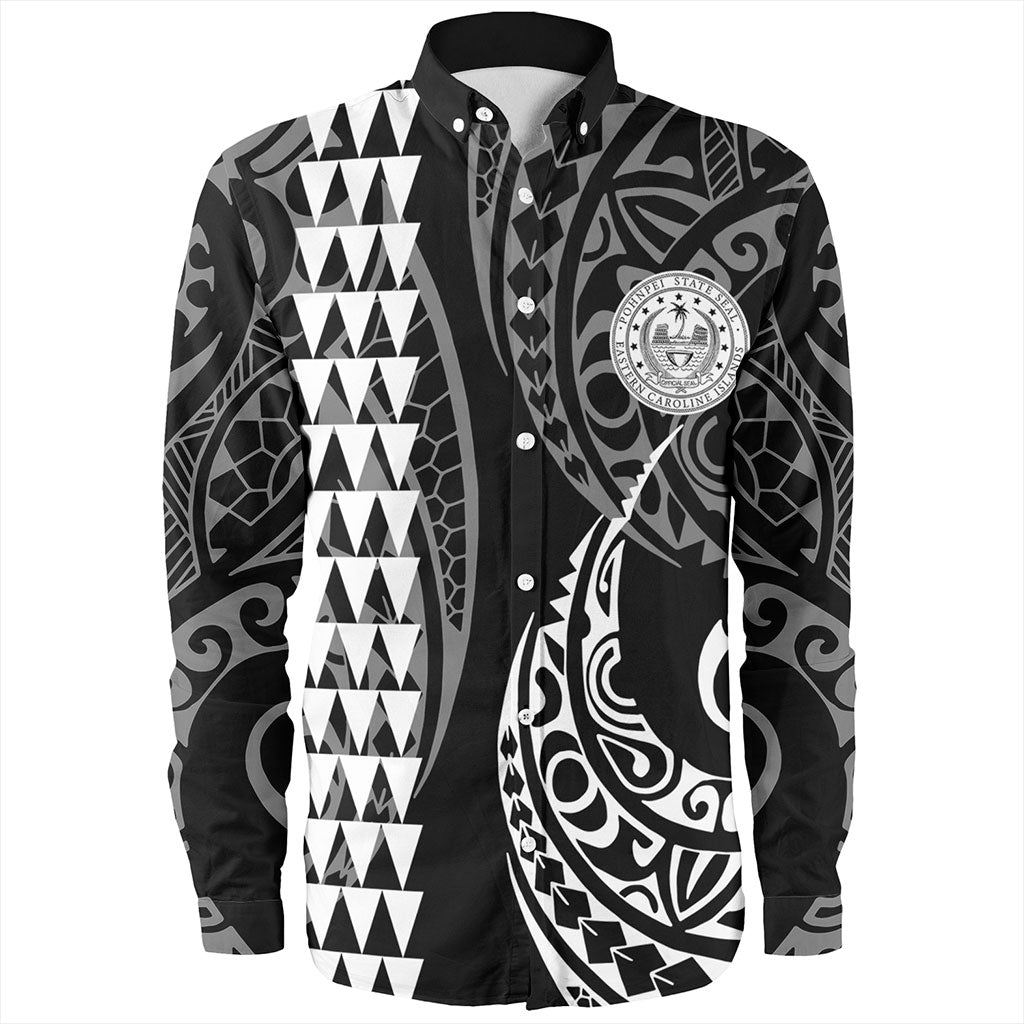 Pohnpei State Long Sleeve Shirt Kakau Style Ver.1
