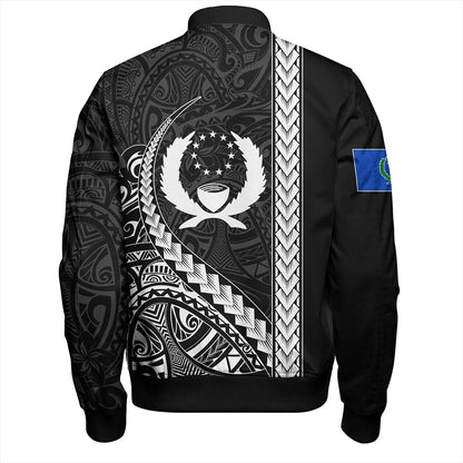 Pohnpei State Bomber Jacket Tribal Micronesian Coat Of Arms