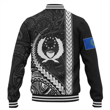 Pohnpei State Baseball Jacket Tribal Micronesian Coat Of Arms