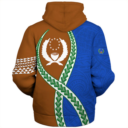 Pohnpei State Sherpa Hoodie Tribal Polynesian In My Heart