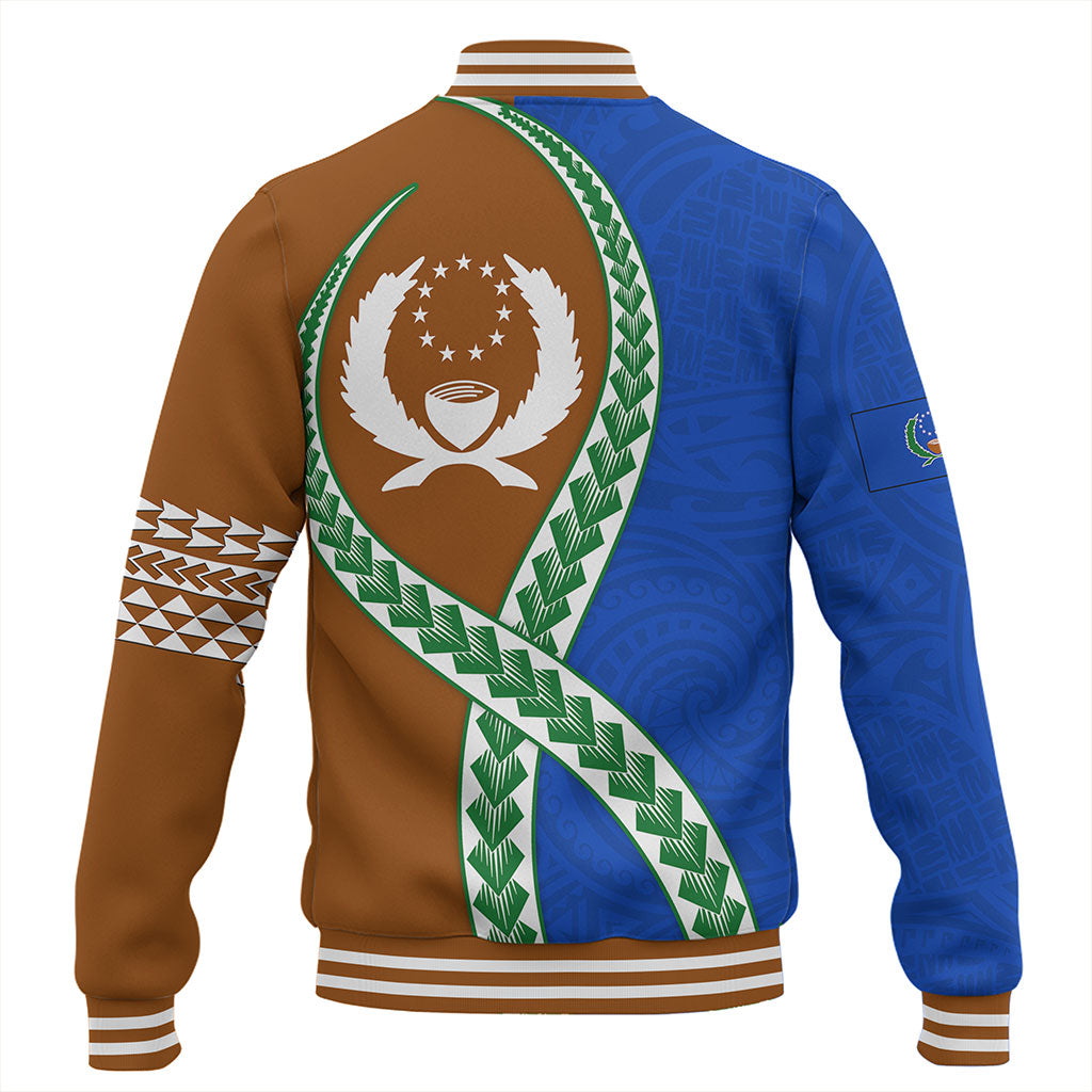 Pohnpei State Baseball Jacket Tribal Polynesian In My Heart