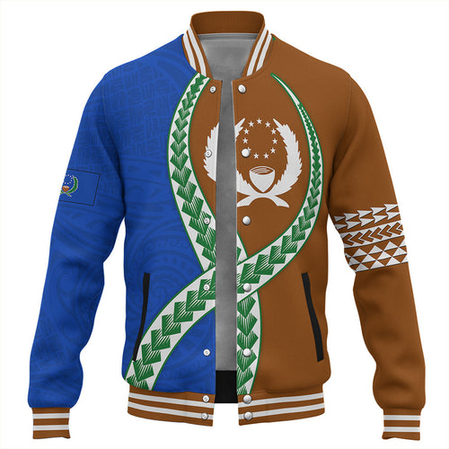 Pohnpei State Baseball Jacket Tribal Polynesian In My Heart