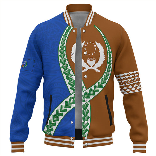 Pohnpei State Baseball Jacket Tribal Polynesian In My Heart