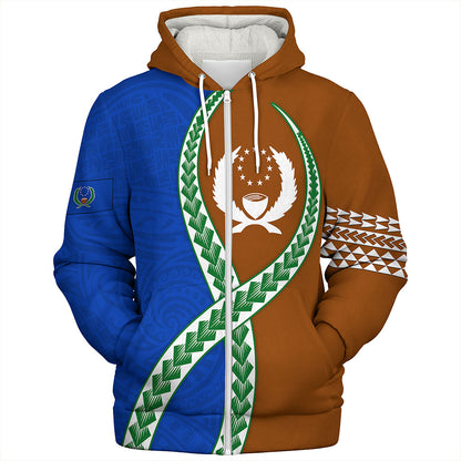 Pohnpei State Sherpa Hoodie Tribal Polynesian In My Heart