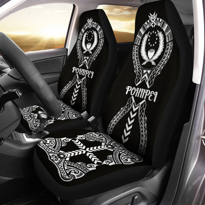 Pohnpei Car Seat Covers - Pohnpei Flag Micronesian Tribal