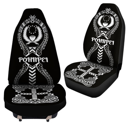 Pohnpei Car Seat Covers - Pohnpei Flag Micronesian Tribal