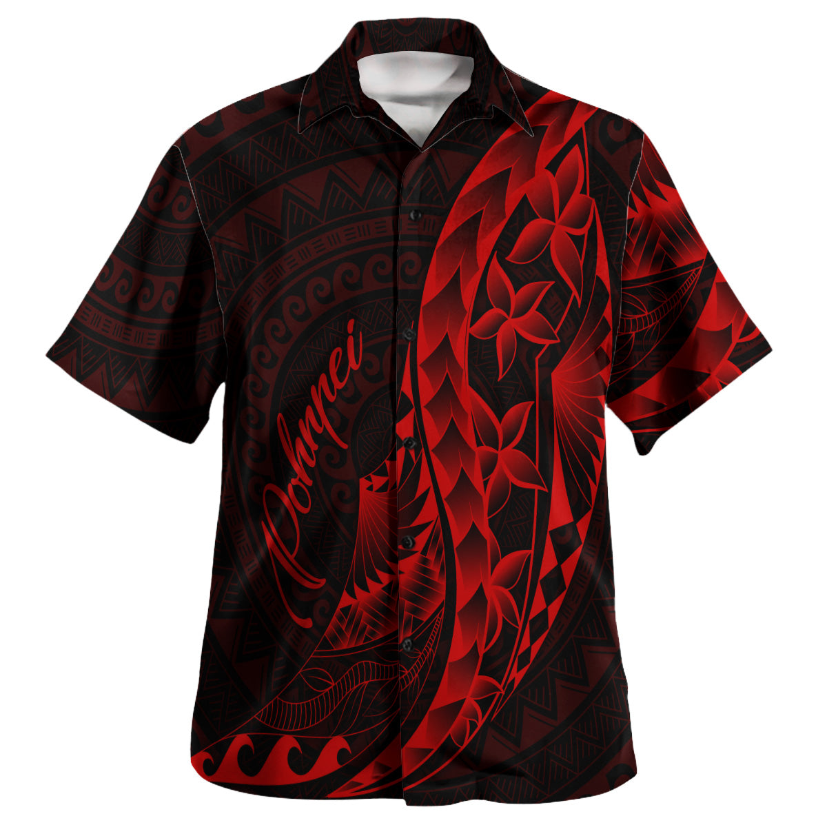 Pohnpei Custom Personalised Hawaiian Shirt Polynesian Pattern Style