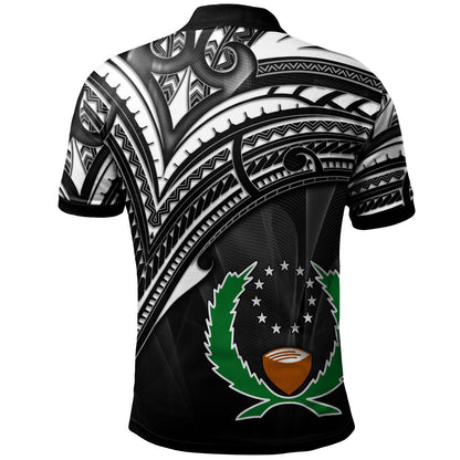 Pohnpei State Polo Shirt - Color Cross Style (White Ver )