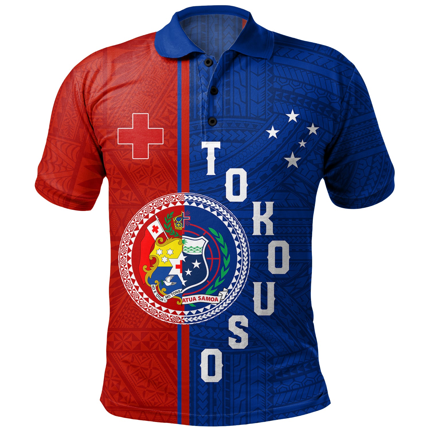Tokouso Polo Shirt - Custom Tonga And Samoa Together
