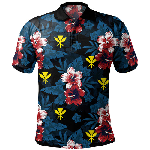 Hawaii Polo Shirt Kanaka Islands Pattern Floral