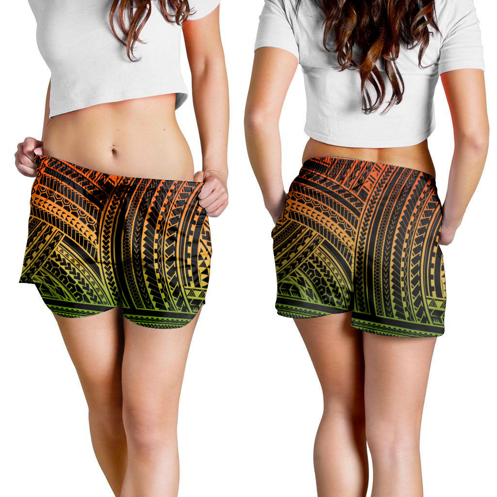 Hawaii Women Shorts Polynesia Pattern Reggae