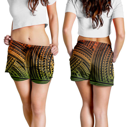 Hawaii Women Shorts Polynesia Pattern Reggae