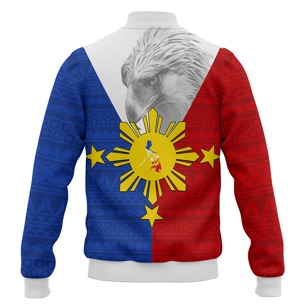Philippines Filipinos Baseball Jacket Polynesia Tribal Flag Eagles