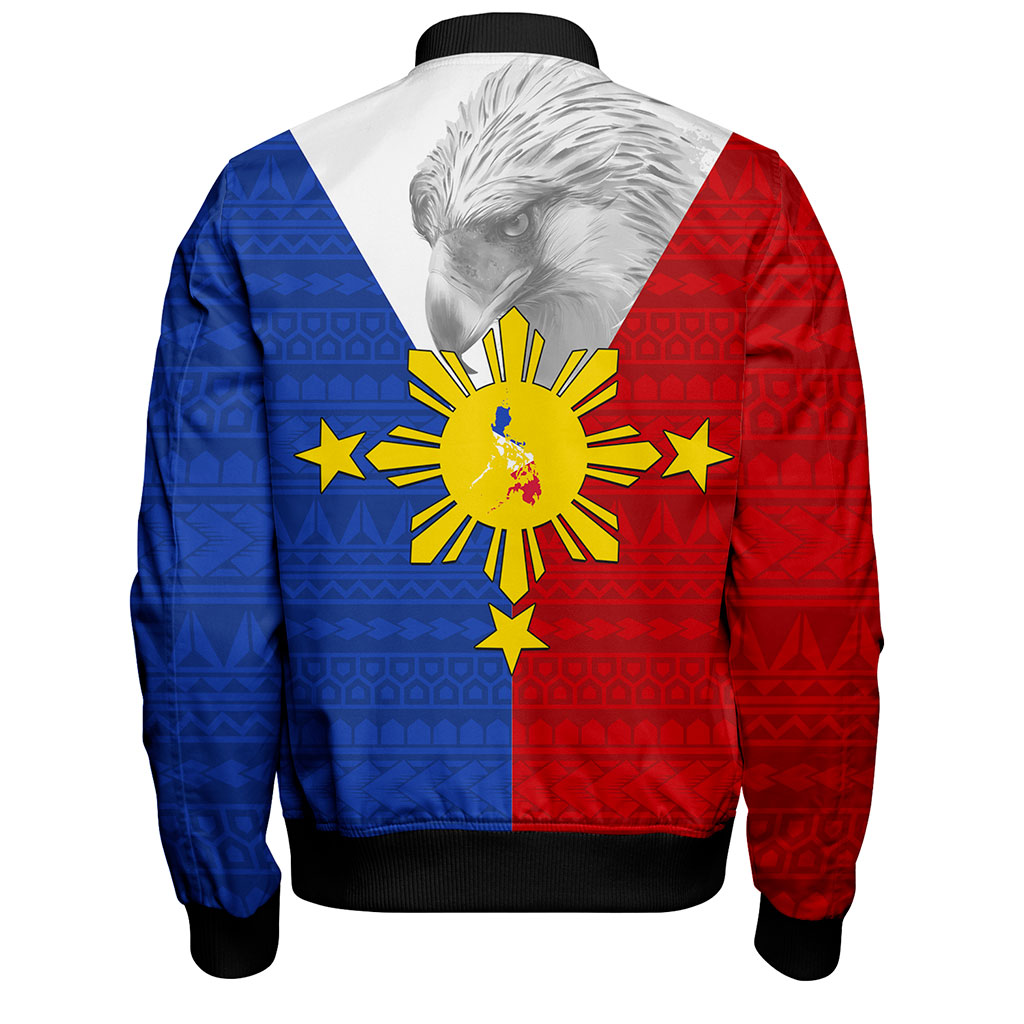 Philippines Filipinos Bomber Jacket Polynesia Tribal Flag Eagles