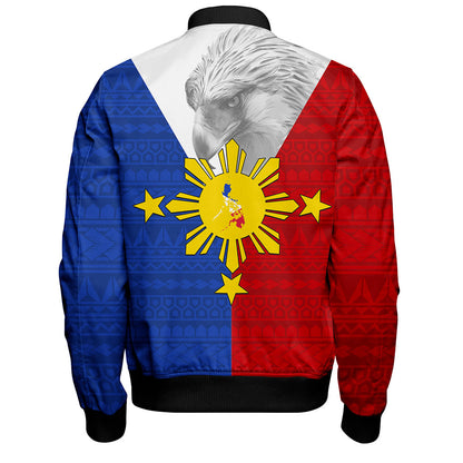 Philippines Filipinos Bomber Jacket Polynesia Tribal Flag Eagles