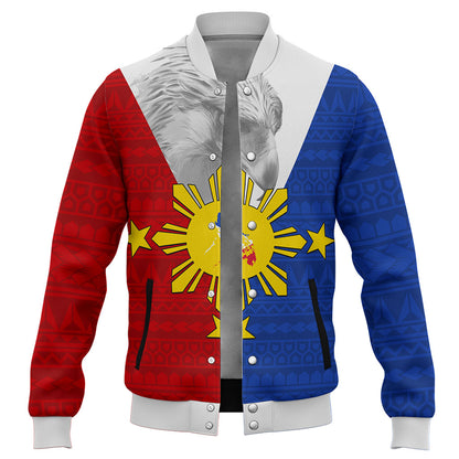 Philippines Filipinos Baseball Jacket Polynesia Tribal Flag Eagles